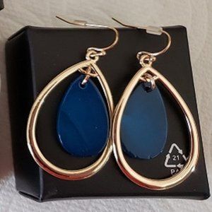 Ocean Treasures Earrings - NIBs blue white coral